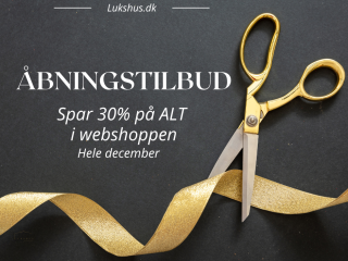 Åbningstilbud: SPAR 30% på ALT i webshoppen - hele december